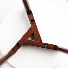 Load image into Gallery viewer, Stella 31" Round Italian Carrara White Marble Coffee Table with Walnut Legs