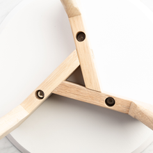 Load image into Gallery viewer, Cherie 15" Round Italian Carrara White Marble Table with Oak Legs