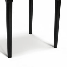 Load image into Gallery viewer, Alto 18" Square Italian Carrara White Marble Side Table with Black Leg