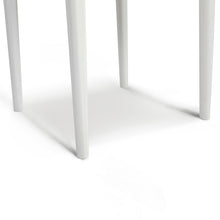 Load image into Gallery viewer, Alto 18" Square Italian Carrara White Marble Side Table with White Leg