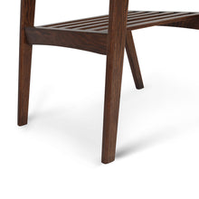 Load image into Gallery viewer, Cassoro 24" Square Italian Carrara White Marble Side Table with Walnut Shelf