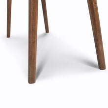 Load image into Gallery viewer, Viola 44" Rectangular Italian Carrara White Marble Writing Desk with Walnut Leg