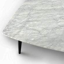 Load image into Gallery viewer, Prata 36&quot; Square Italian Carrara White Marble Coffee Table with Metal Legs