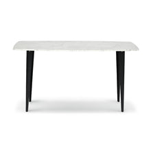 Load image into Gallery viewer, Campo 53&quot; Rectangular Italian Carrara White Marble Console Table with Metal Legs